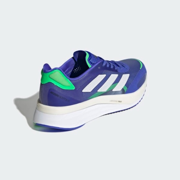 NWT men\'s size 11 Adidas Adizero Boston 10 Running Shoes sonic ink/green FZ2498
